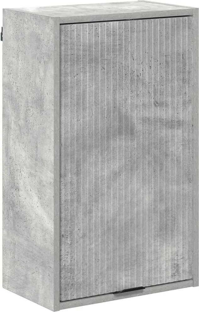 vidaXL Dulap de Baie Pe perete cu ușă Gri din beton 39 x 23,5 x 65 cm
