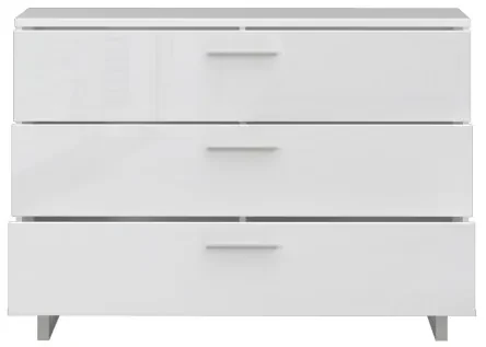 Comoda Soprano, Alb Si Alb Super Lucios, 120.1 Cm