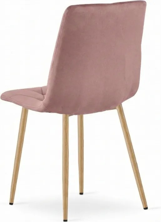 Scaun de catifea roz vechi LIBRA CLOUD ROSE