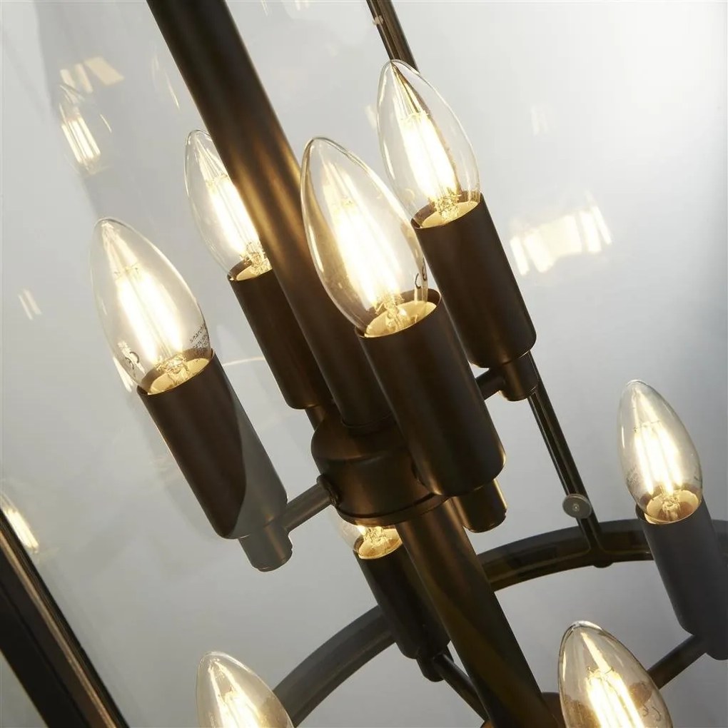 Lustra stil traditional Lantern Grande 8L negru
