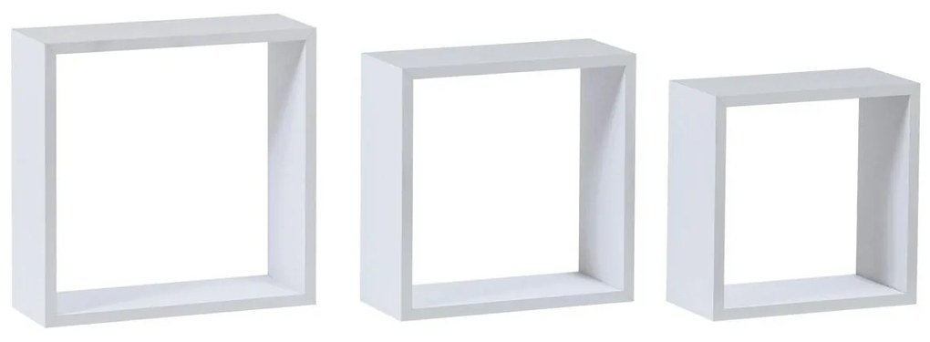 Set 3 rafturi de perete Parto (alb mat). 1121152
