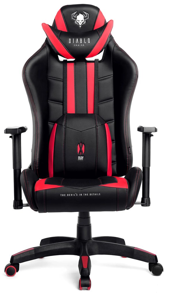 Scaun pentru copii Diablo X-Ray Kids Size: negru-roșu Diablochairs