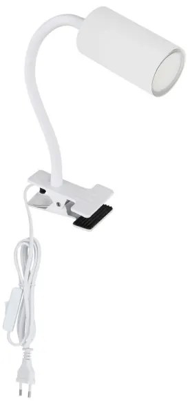 Lampă flexibilă cu clemă ROBBY 1xGU10/25W/230V neagră/alamă Globo 57911KW