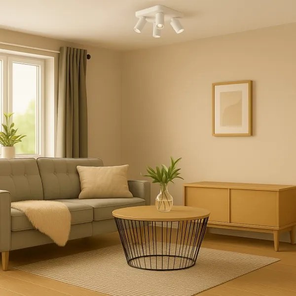 Rabalux 73088 - Plafonieră cu spoturi YORLI 4xGU10/7W/230V, albă