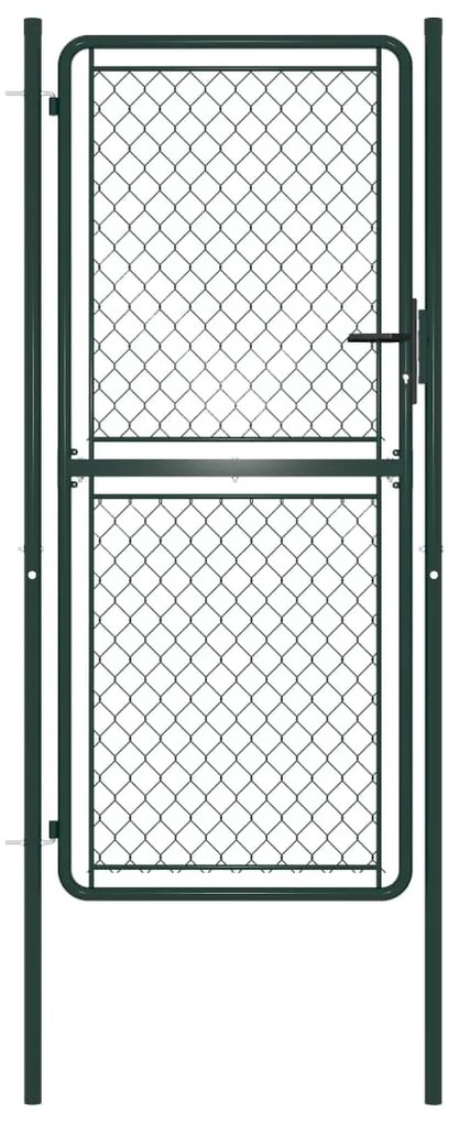 vidaXL Poartă de grădină din oțel, 100x175 cm, verde