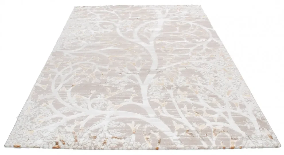 Covor modern bej maro MERO 200x300 covor pentru living sau dormitor