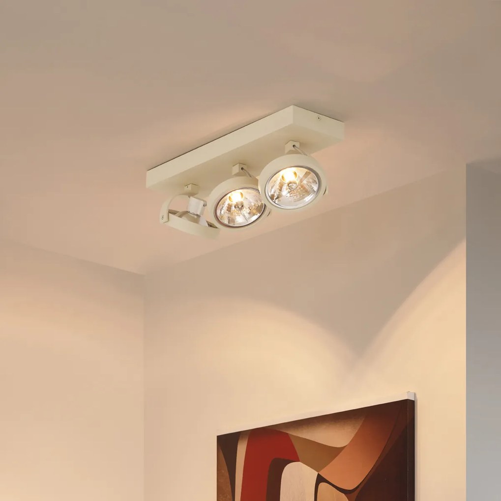 Spotlight modern tavan bej G9 rotund reglabil 3 lumini - Go