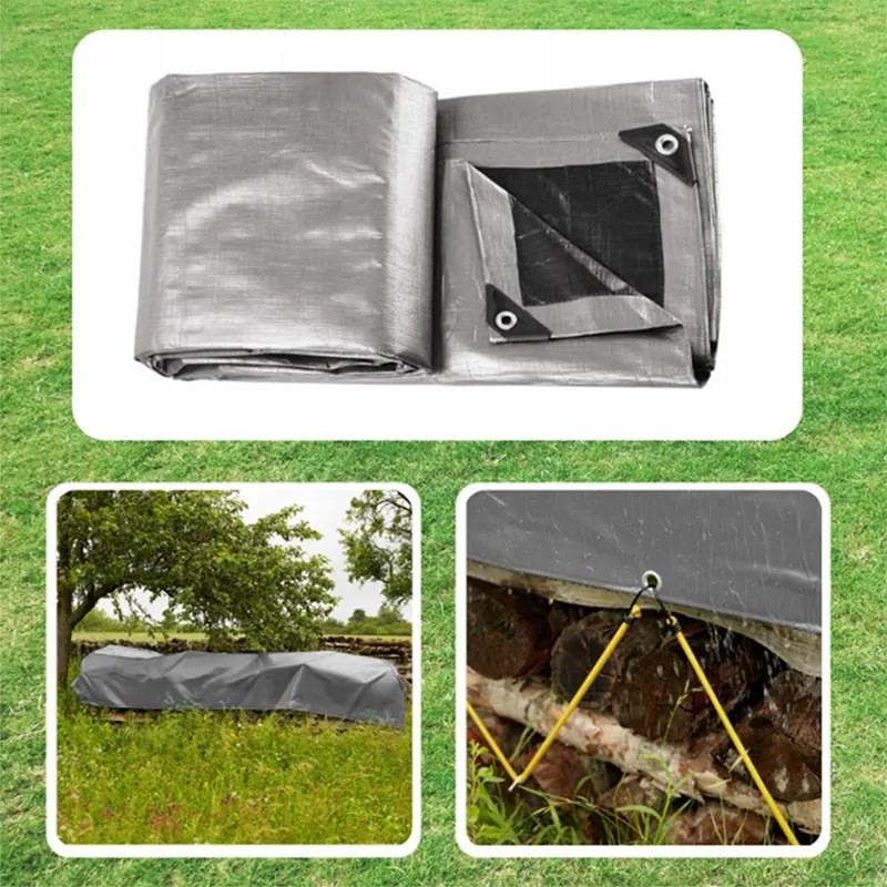 Prelată argintie impermeabilă 5m x 6m