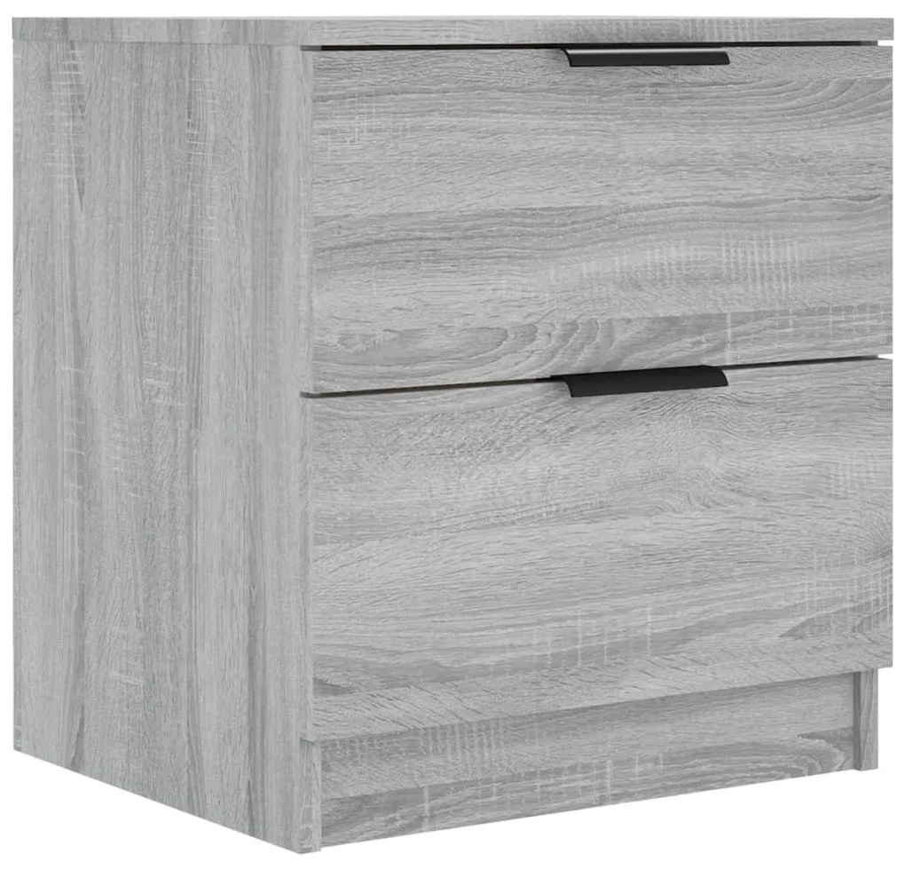 817035 vidaXL Noptieră, gri sonoma, lemn prelucrat