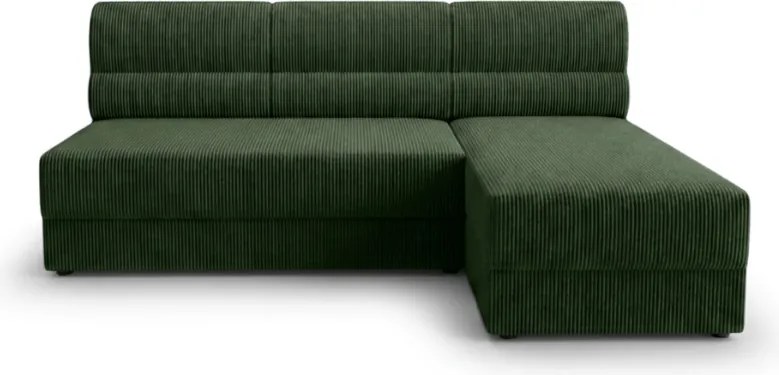 Coltar extensibil de colt TAVERO SLIM, verde inchis, reversibil, 201x140 cm