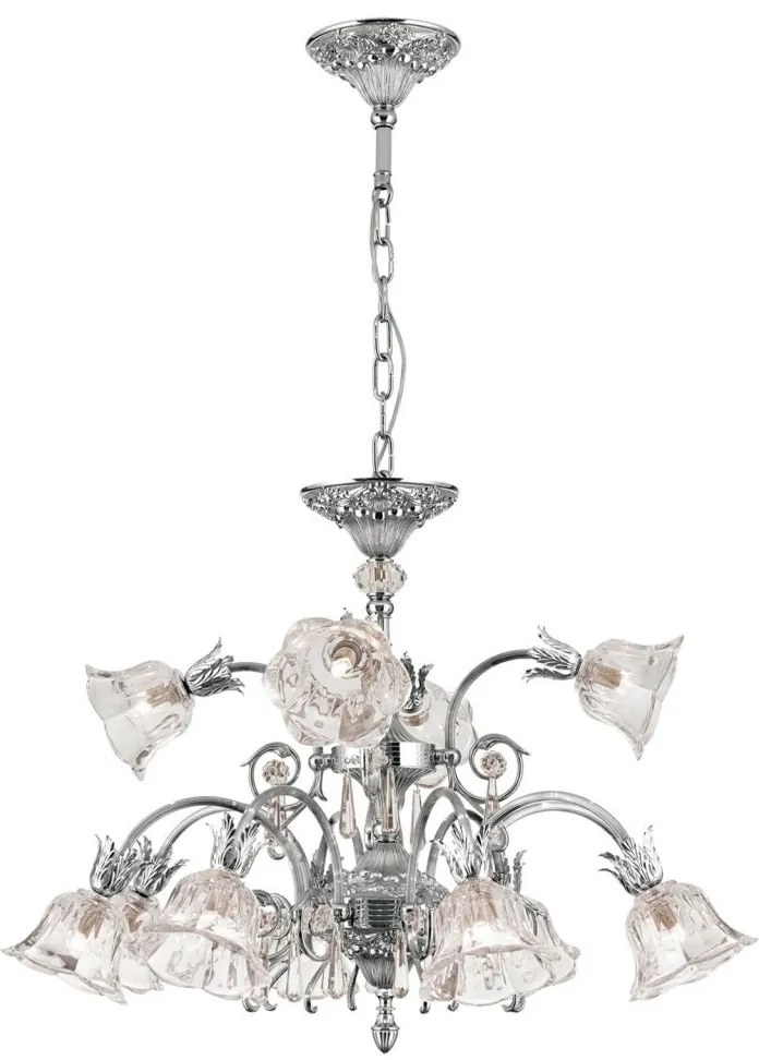 Candelabru cristal design lux LA BOHEME D-76cm 12L antique silver