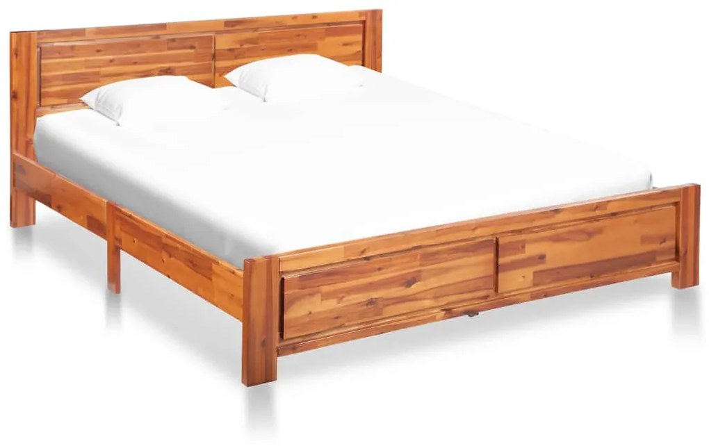 288319 vidaXL Cadru de pat, 160 x 200 cm, lemn masiv de acacia