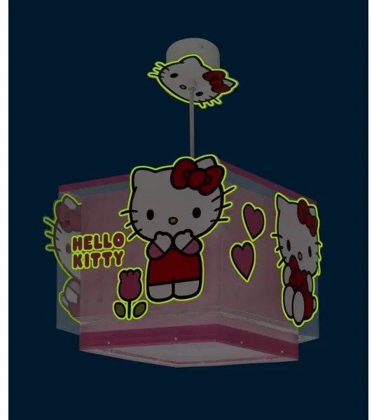Lustră pentru copii HELLO KITTY Dalber 73262, 1xE27/15W/230V, roz