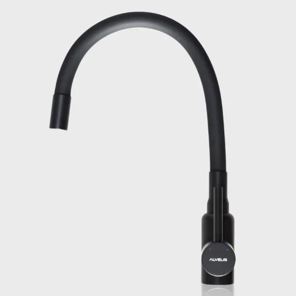 ALVEUS SETA23201 - Chiuvetă de bucătărie ROCK cu baterie pentru chiuvetă MINTAS, 34 cm, granit, negru