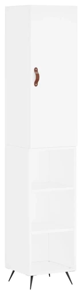 3198953 vidaXL Dulap înalt, alb, 34,5x34x180 cm, lemn prelucrat