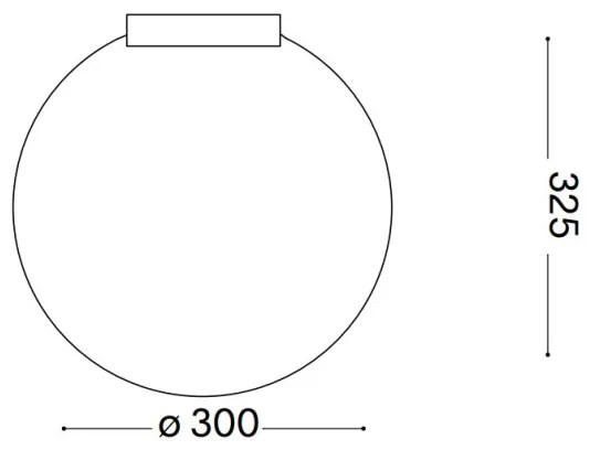 Plafonieră Ideal Lux CARTA 1xE27/25W/230V d. 30 cm alb