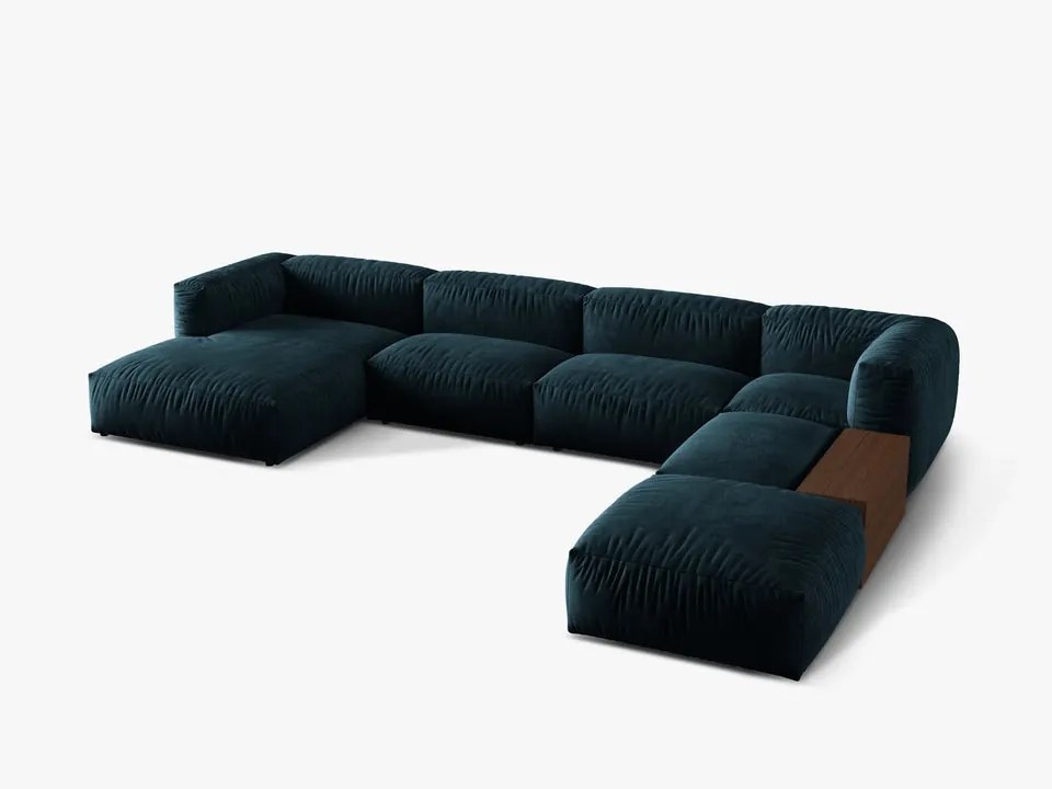 Coltar modular Martina catifea Vogue L406 cm + masuta de cafea