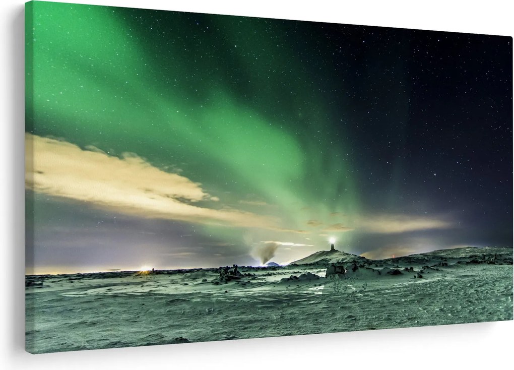 Tablou cu Aurora Borealis (90x60 cm)