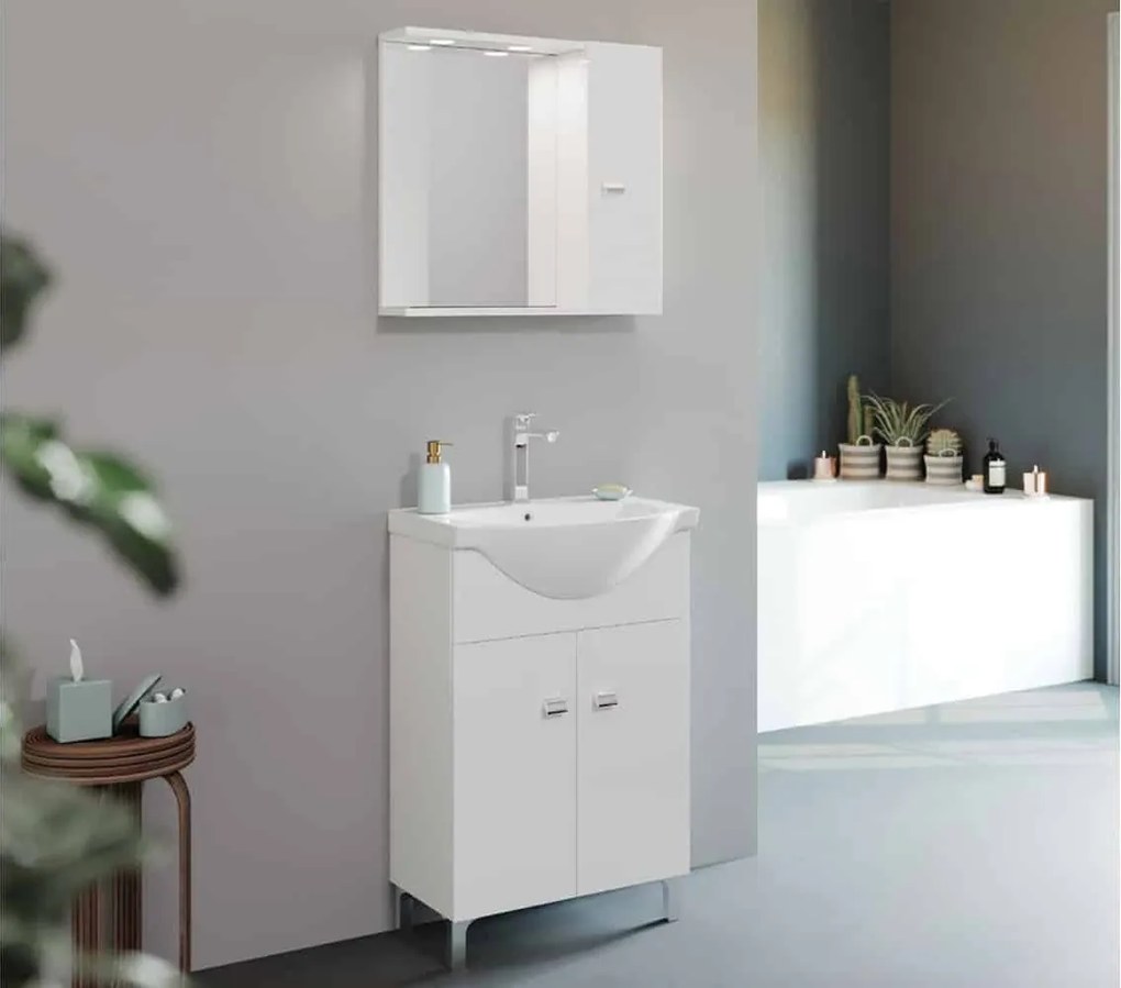 Set lemn masiv alb Mobilier Baie Luna 55cm Model A1