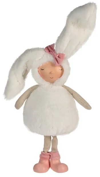 Figurina Iepuras White Bunny, alb, 15x12x50 cm