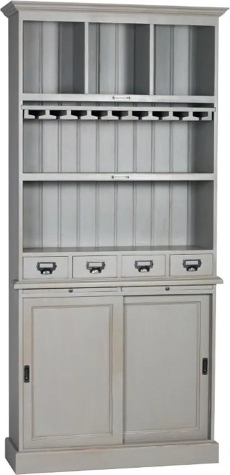Dulap lemn masiv înalt Heritage, 100 × 34 × 210 cm