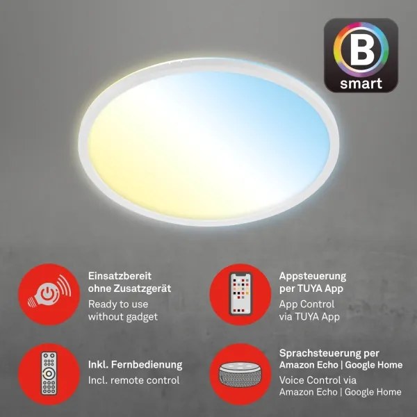 Plafonieră LED dimabilă SLIM LED/22W/230V Wi-Fi Tuya Brilo + telecomandă