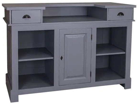Bar lemn masiv 160 cm gri antichizat Martin