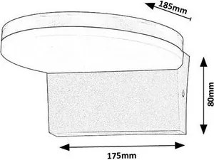 Aplica LED iluminat exterior IP54 Batida negru