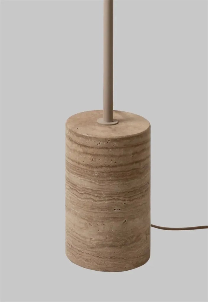 Lampa podea din travertin si sticla sand Tivoli