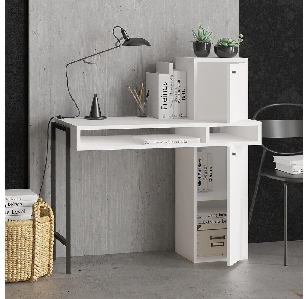 Masă PC Lord (Alb + Negru). 1088430
