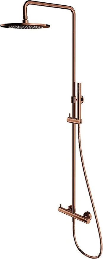 Coloana de dus cu baterie monocomanda Omnires Y finisaj cupru lucios