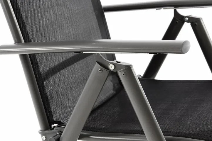 Șezlong pliabil din aluminiu de grădină cu suport pentru picioare RELAX - antra