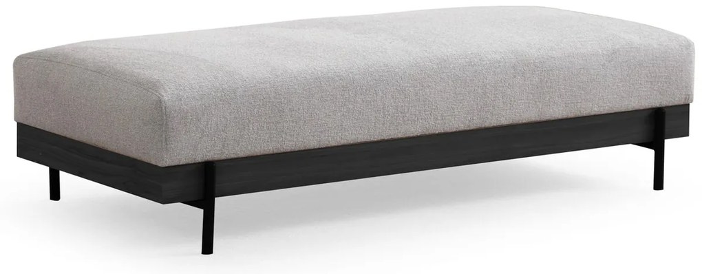 Taburet Eti negru Pouffe gri