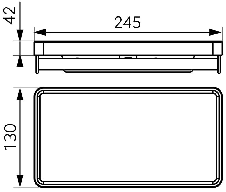 Etajera Ferro, Emotion, cu suport dublu pentru hartie igienica, alb/crom - 65581.1