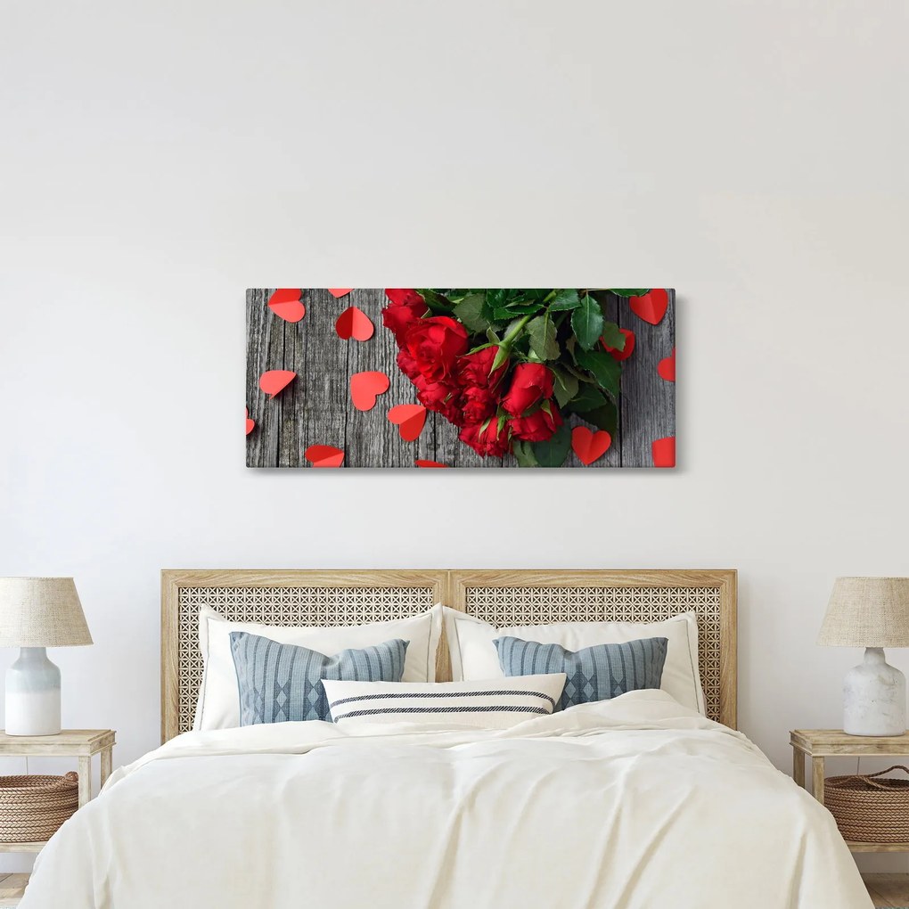 Tablou - cu buchet de flori (120x50 cm)