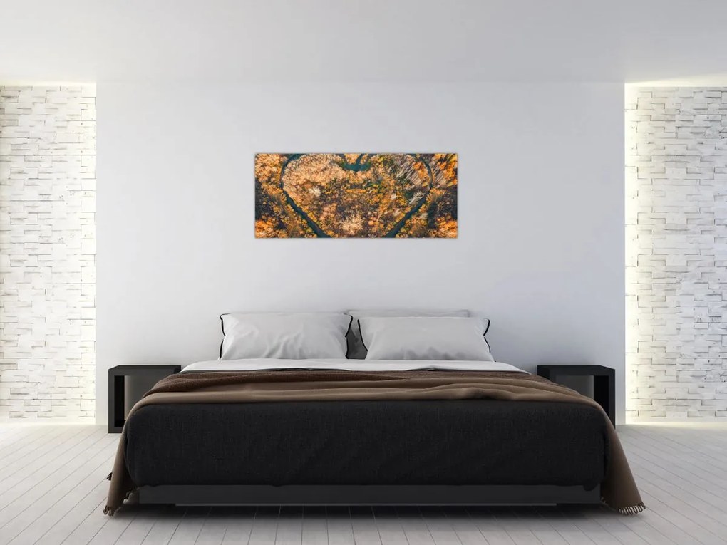 Tablou - Râu în formă de inimă (120x50 cm)