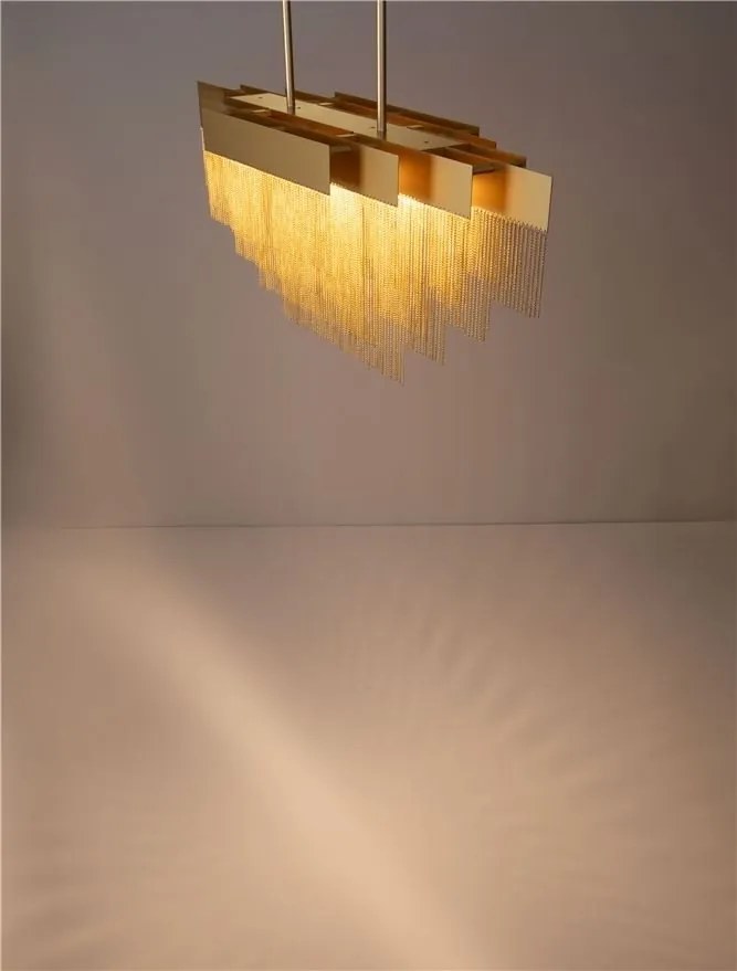 Lustra LED suspendata design modern REVIA aurie