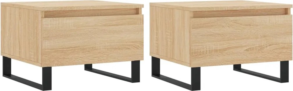 vidaXL Măsuțe de cafea 2 buc. stejar sonoma 50x46x35 cm lemn compozit