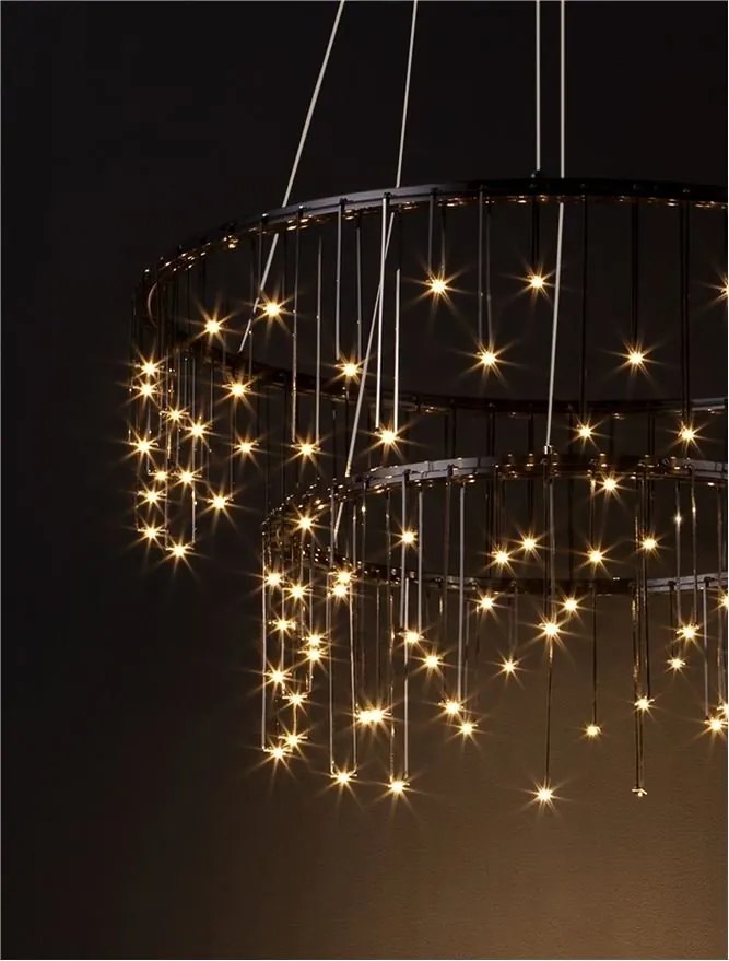 Lustra LED design ambiental deosebit Stellar 65cm, negru