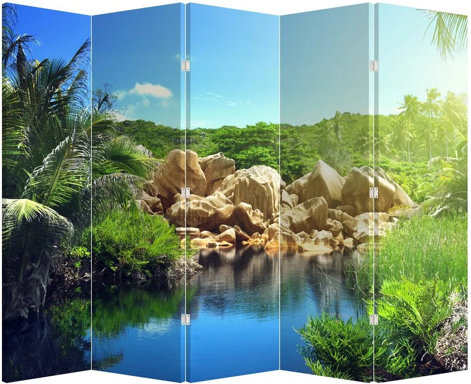 Paravan - Lac în jungla din Seychelles (210x170 cm)