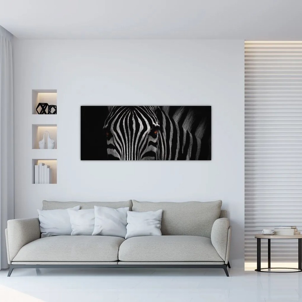 Tablou cu zebră (120x50 cm), în 40 de alte dimensiuni noi