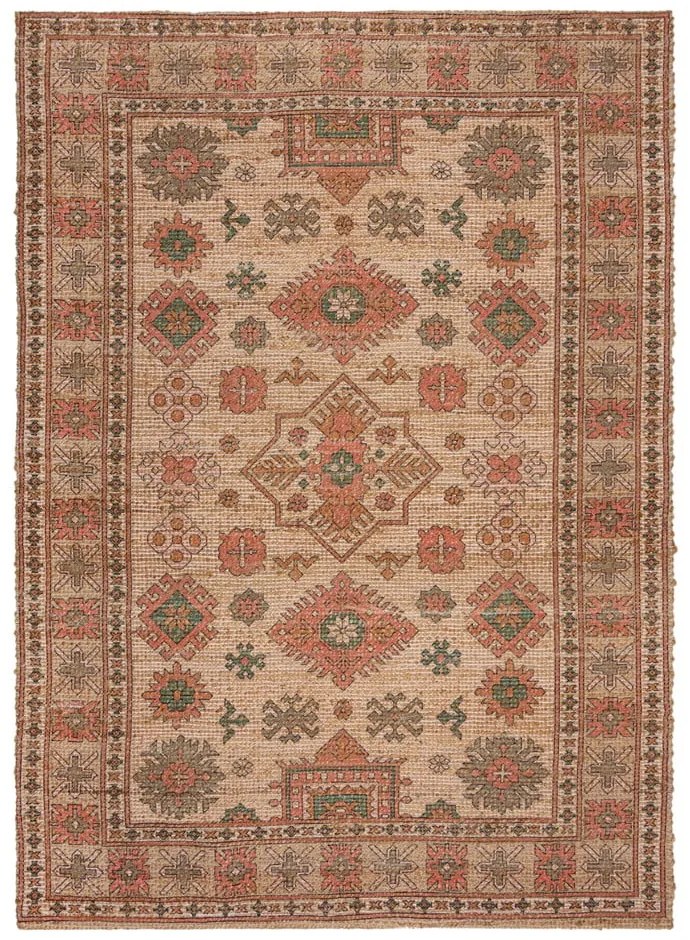 Covor roz/teracotă țesut manual din amestec de iută 80x150 cm Lana Jute – Flair Rugs