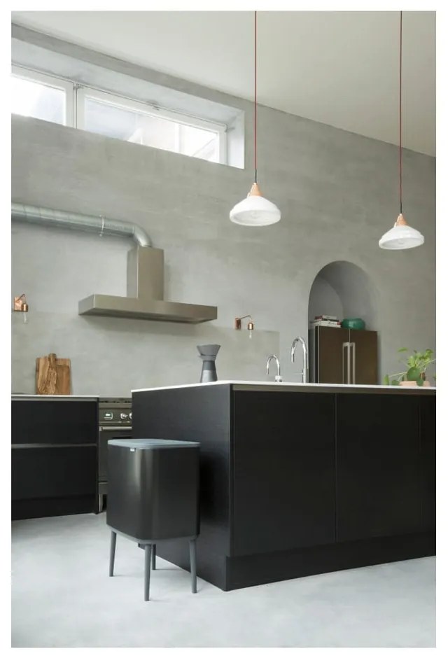 Coș de gunoi negru mat de reciclat/cu senzori de atingere din oțel 34 l Bo Touch Bin – Brabantia