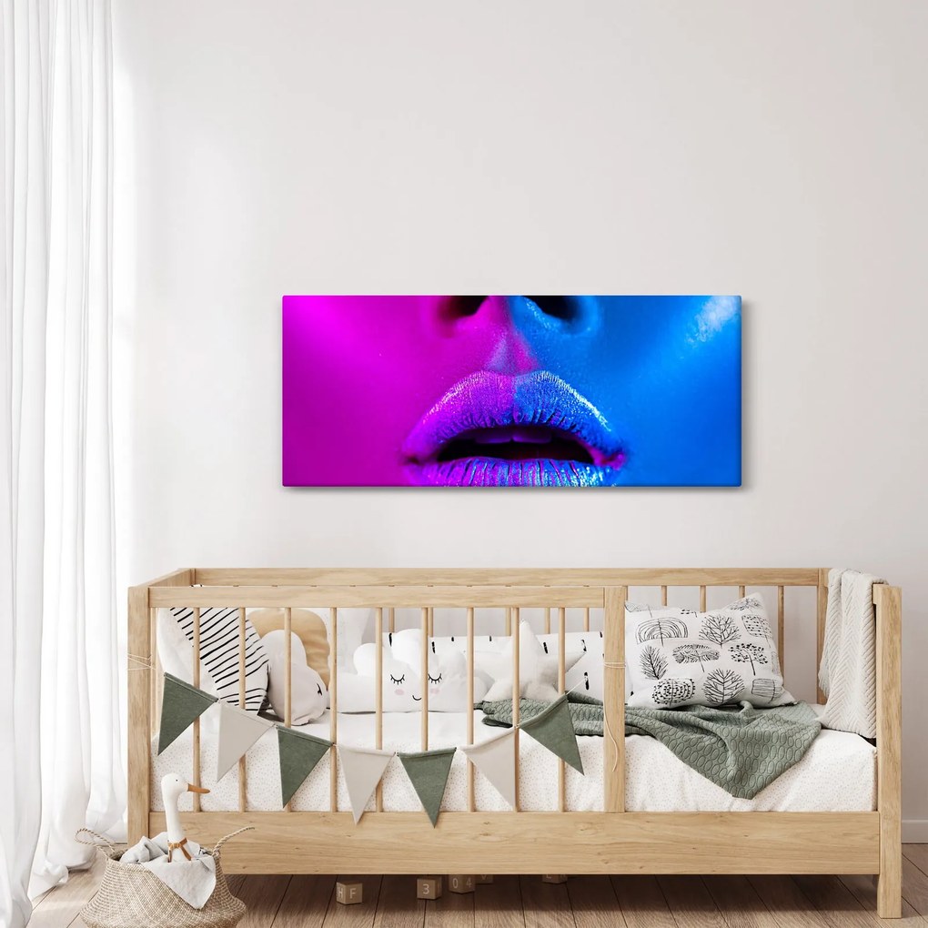 Tablou - Imaginea buzelor colorate (120x50 cm)