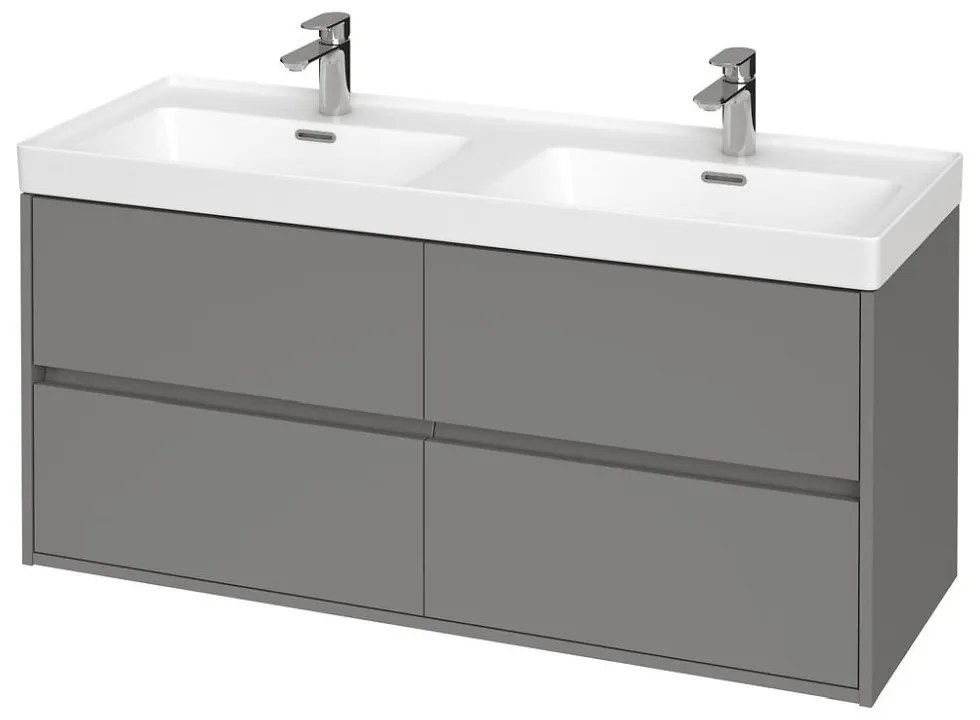 Dulap pentru lavoar, 53x119x45 cm, 4 sertare, gri Gri
