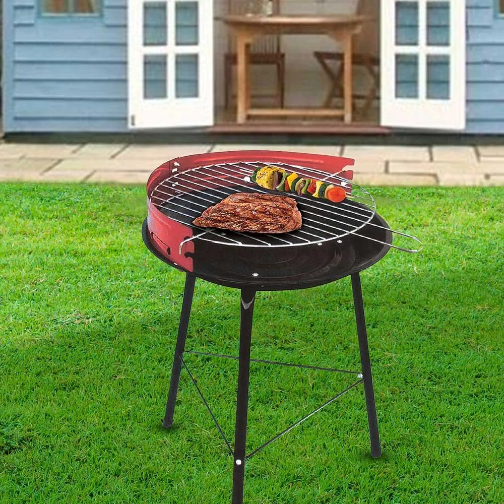 GRATAR ROTUND, 33 CM, NEGRU/ROSU, METAL