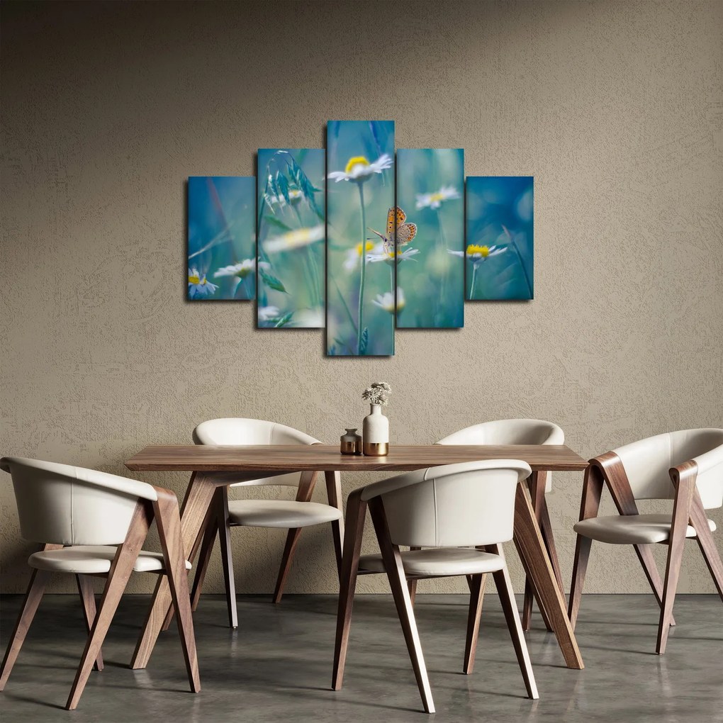 Tablou - Fluture pe margaretă (150x105 cm)