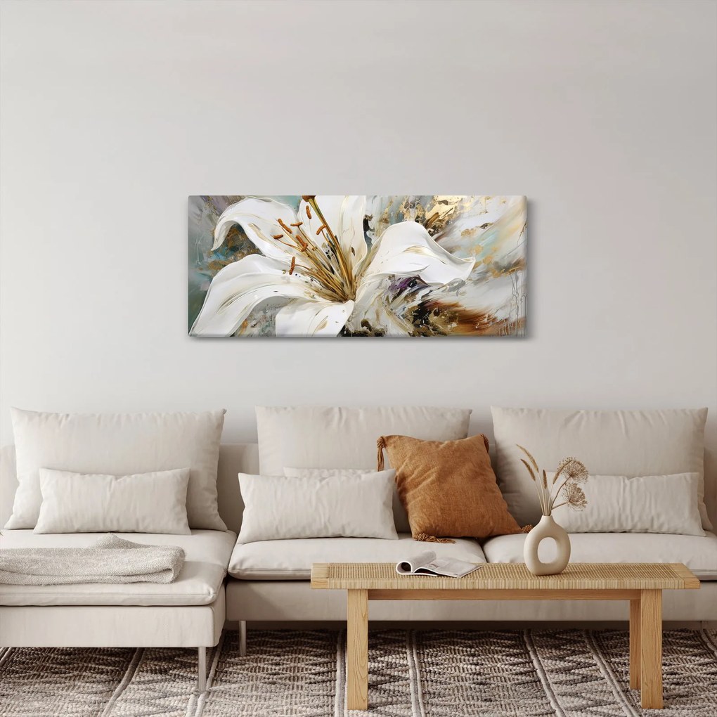 Tablou - Abstracție cu crin (120x50 cm)