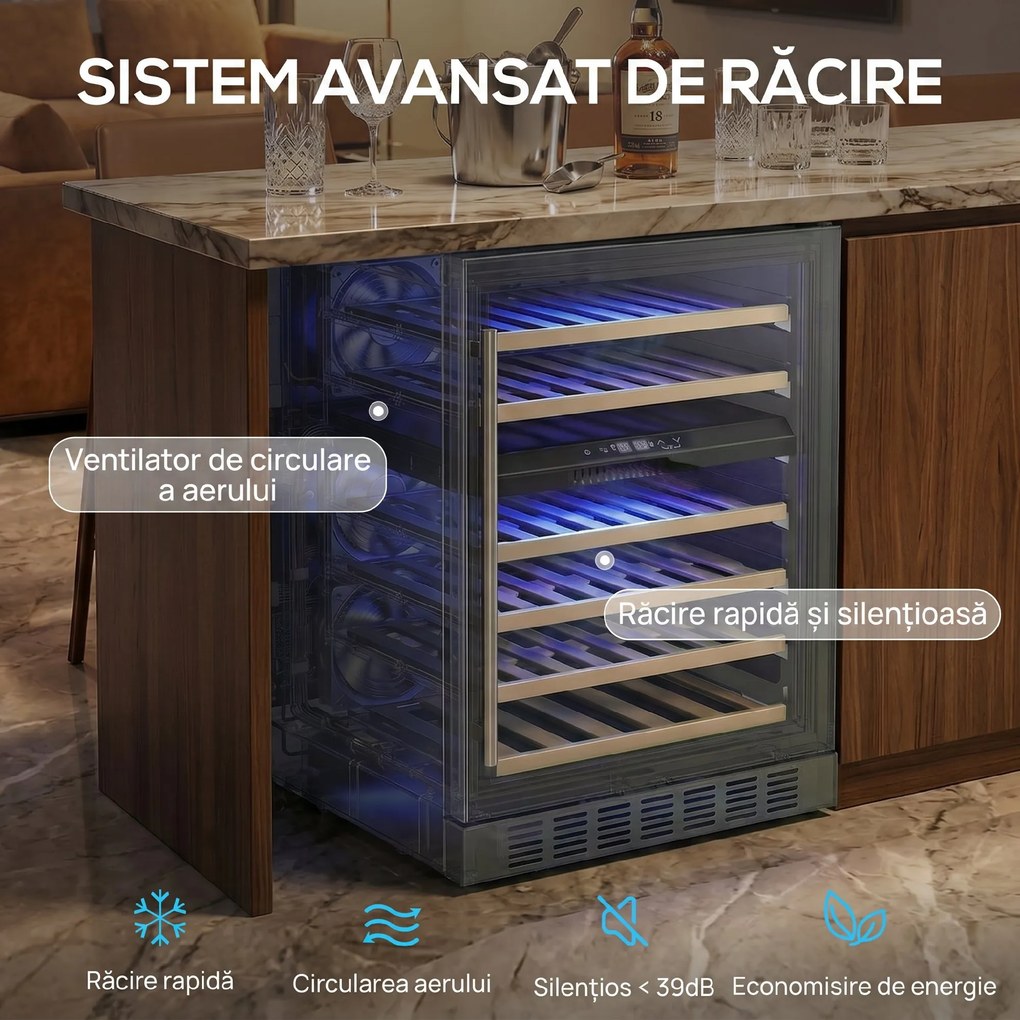 HOMCOM frigider compact adâncime mică 40 vitrină | Aosom Romania