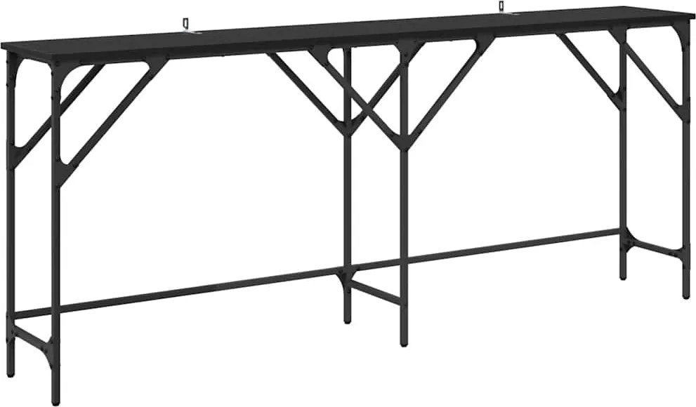 vidaXL Masă de consolă Stejar Negru 180 x 30 x 75 cm Lemn compozit